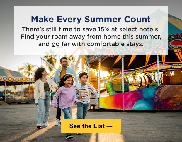 Save 15% or more when you book direct at bestwestern.com